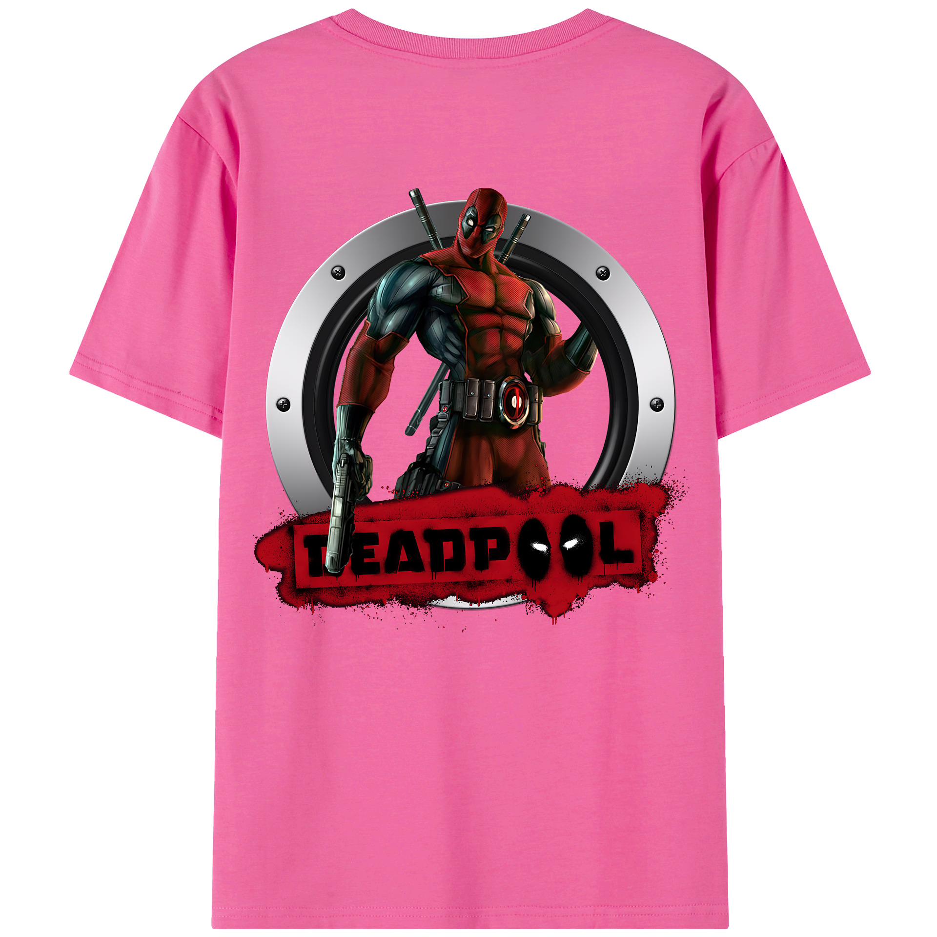 （画像用） Deadpool デッドプール レディース半袖Tシャツ(バックプリント)